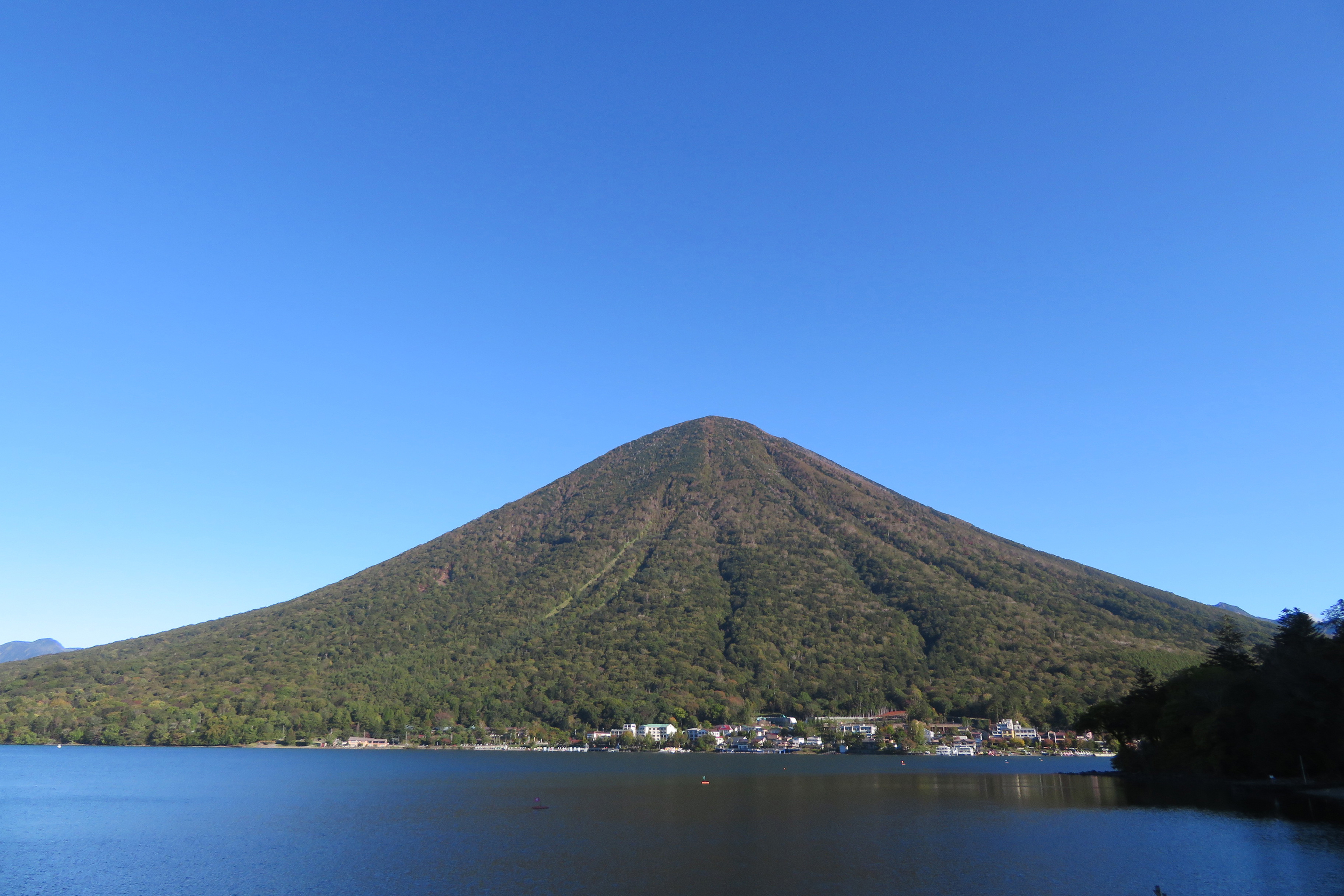 二荒山神社是日本最古老的神社之一，它的历史可以追溯到公元8世纪。由本社（主神社）、中宫祠、奥宫三部分组成。<br /><br />自古以来日光的男体山以及周围的群山作为神道圣地而广为人知。8世纪末，胜道上人（735年-817年）在男体山的山顶修建了祠堂，也就是现在的奥宫。在那之后，又在男体山山麓处，以及村落聚集处分别修建了中宫祠和二荒山神社本社。<br /><br />作为下野国（栃木县）规格最高的神社，二荒山神社一直深受当地百姓、武士和贵族的虔诚信仰所笃信。<br /><br />本殿供奉着大己貴神、田心姬神、味耜高彦根神三位神明，分别被认为是日光三山（男体山、女峰山、太郎山）的化身。<br /><br />拜殿<br />拜殿是进行祈祷的场所，有时祭典也会在这里举行。建筑内红黑相间的装饰，简约素朴而又充满力量。这里的武士像保护着本殿中供奉的神明，壁画则<br />绘有神明的使者——鹿。这座建筑由德川幕府第二代将军德川秀忠（1579年-1632年）于1619年捐建。<br /><br />本殿<br />本殿和拜殿由回廊连为一体，供奉着大己贵神（大国主神）、田心姬神（宗像女神多纪理姬子）、味耜高彦根神三位神明，是由1603年到1867年之间统治过日本的德川幕府第二代将军德川秀忠捐建而成。